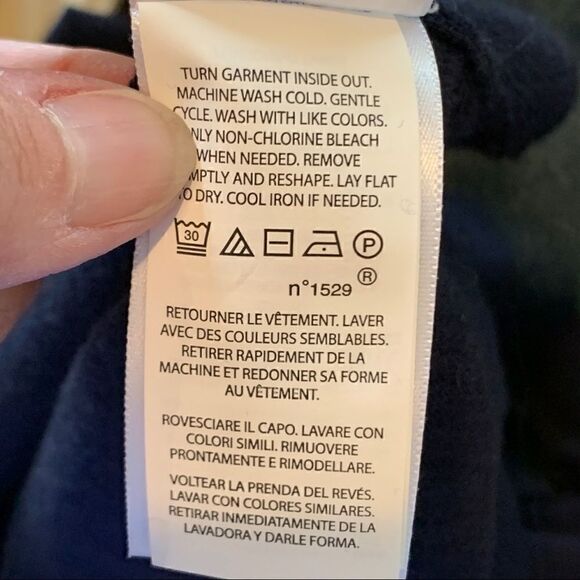 Polo Ralph Lauren Men's Merino wool navy blue pullover round neck sweater L - Picture 8 of 9